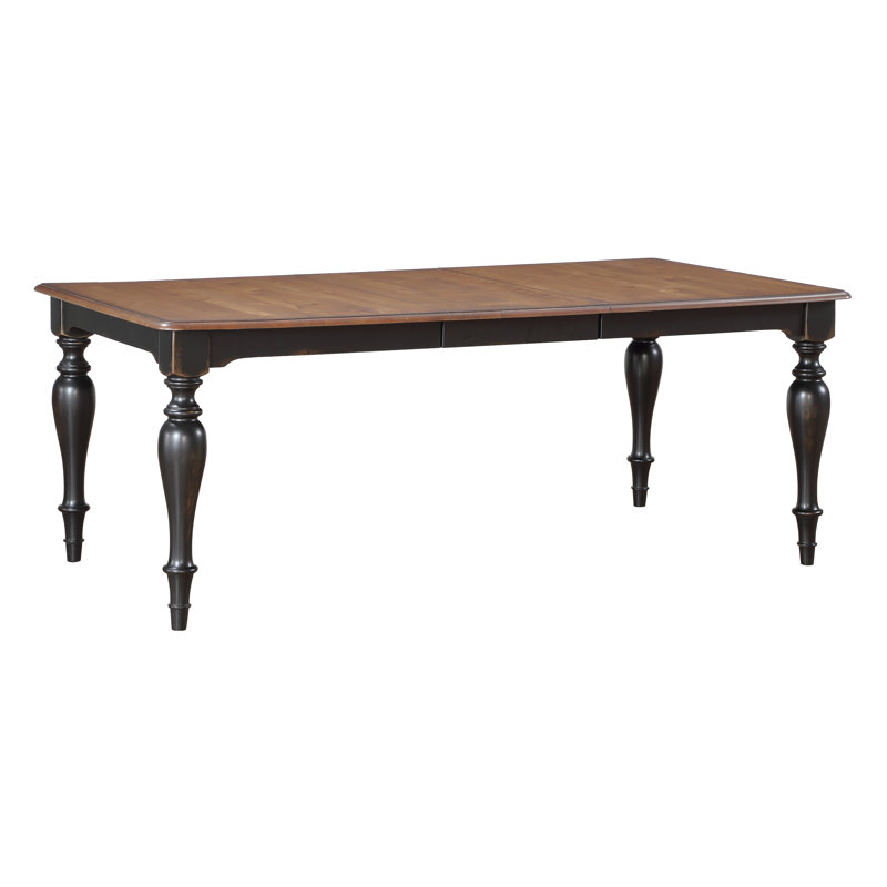 Iestyn Extendable Four Leg Dining Table, Ebony