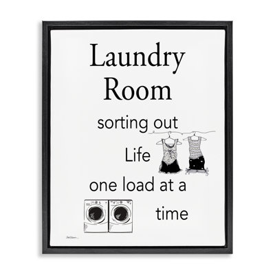  «Drôle de linge minimaliste», art mural encadré flottant par Carol Robinson