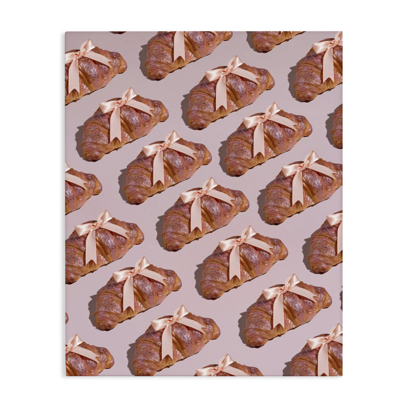 Croissants avec rubans, toile par Lish Creative, 48 x 36