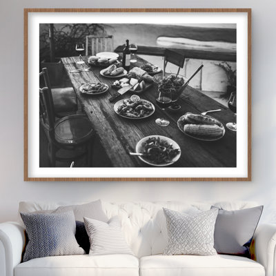 Good Food Good Mood - Impression encadrée monochrome | Décoration
