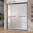 68 To 72 In. W X 75 In. H Double Sliding Shower Door In Matte Black Framed Bypass Alcove Shower Door With Clear Glass-122073610