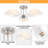 3 - Light 23.6" Modern Nickel Sputnik Glass Semi Flush Mount Ceiling Light for Dining Room-1541886116