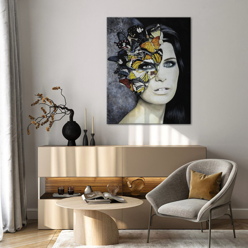 «Madam Butterfly» par Jeff Schaub - peinture sur toile tendue