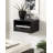 Modern Floating Shelf With Pull-Out Drawer And Storage Cubby, Minimalist Wall-Mounted End Table For Display And Organization, Durable Poplar Wood Construction