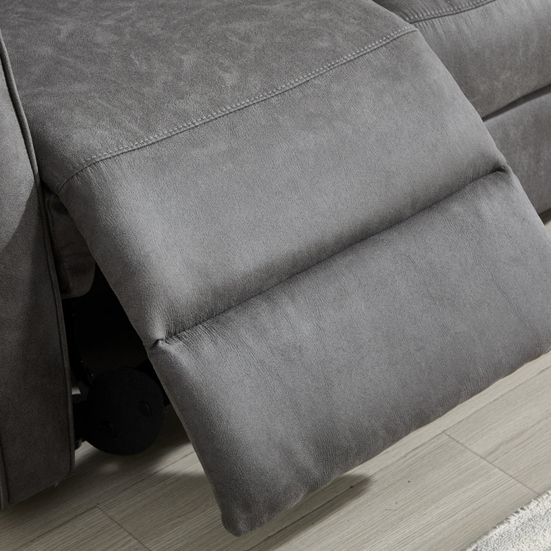 Ensemble de salon inclinable 3 pièces Luper, Gris