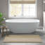Tapis de bain réversible naturel 17 x 24 po, 3000 g/m², 100 % coton, confortable et antidérapant, à poils moyens de 0,5 po.