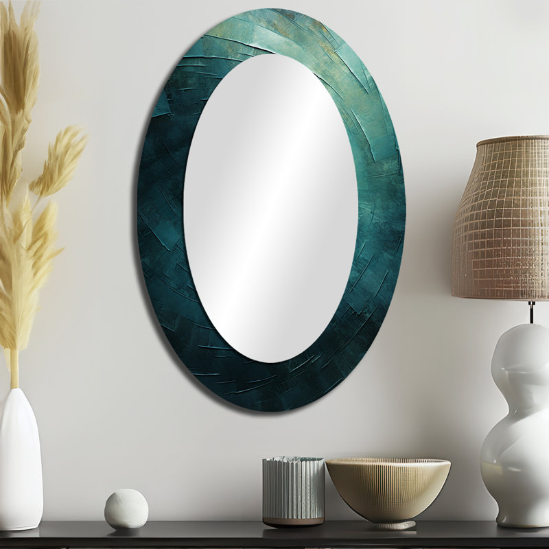 Miroir mural bleu sarcelle, 36 po x 24 po