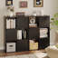 Bibliothèque de rangement 6 cubes avec porte d'armoire-129221356