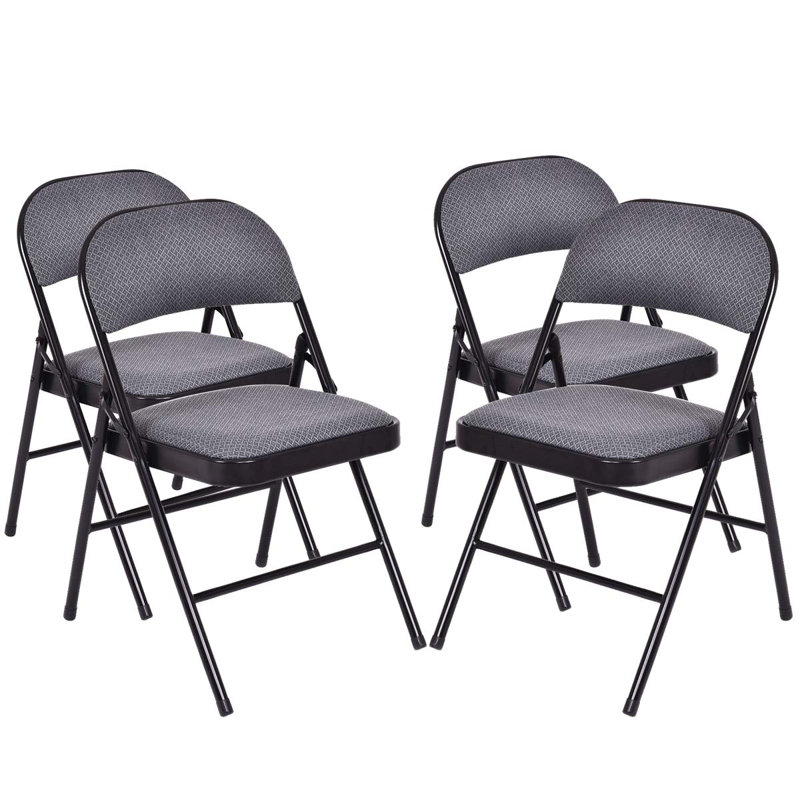 Chaise pliante rembourrée en tissu