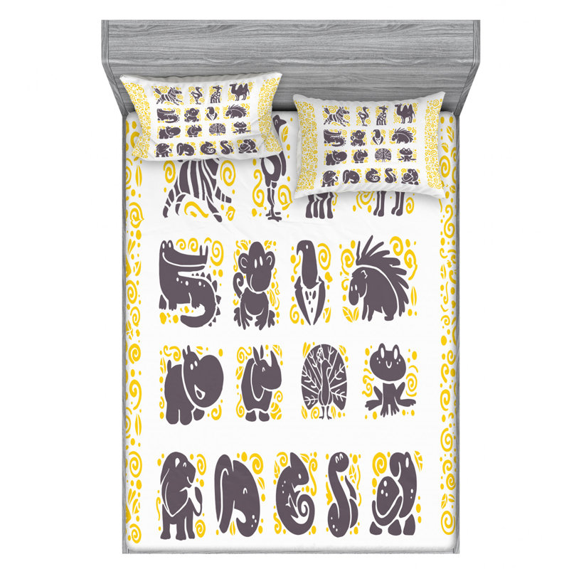 Ensemble de draps en autruche, Ensemble de drap pour grand lit avec drap-housse
