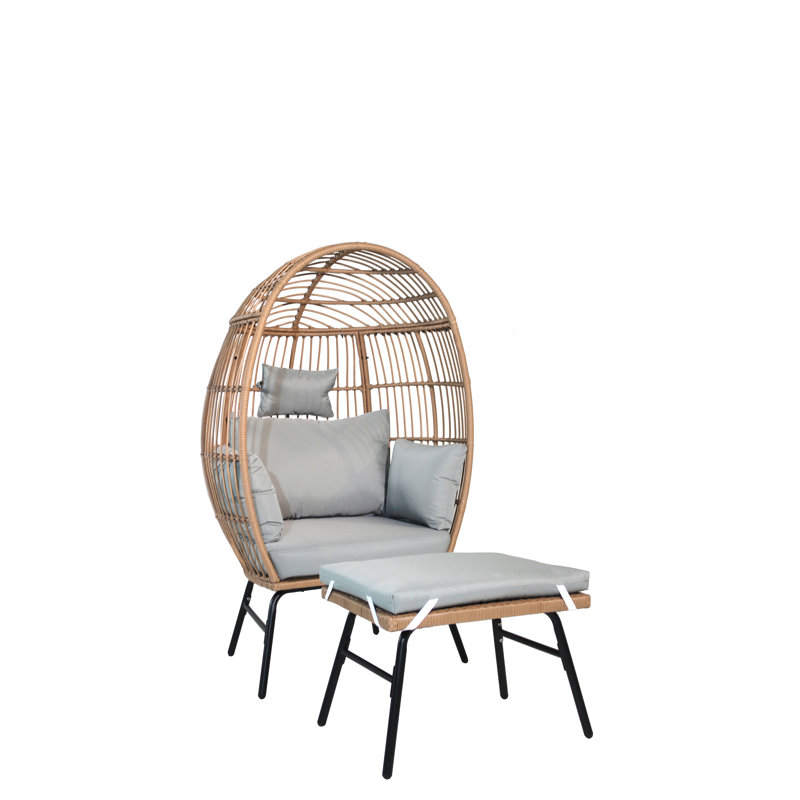 Codrey 1 Person Egg Chair, Gray