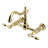 Kingston Brass Tudor Double-Handle 2-Hole Wall-Mount Bridge Kitchen Faucet-93676181