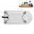 58" Streamlin Clawfoot Tub,Tray,Drain, Clawfeet-101628925-102219862