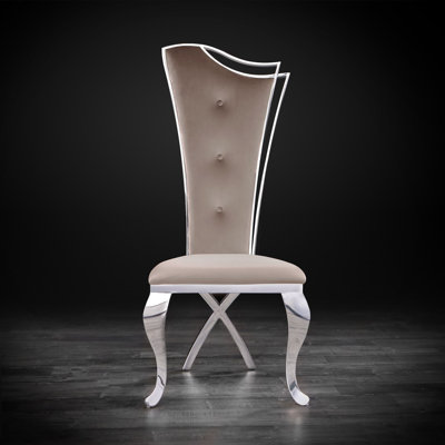 18'' H Velvet Upholstered Side Chair