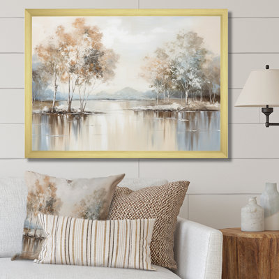Enchanted River Forest Minimalism Charm - Forest River Wall Art