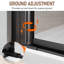BFH 30"W*72"H  Folding Frameless Shower Door,6mm Clear Tempered Glass, 180° Folding Hinge, Chrome-102238706