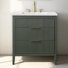 Meuble-lavabo autoportant simple avec comptoir en céramique