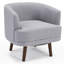 Fauteuil demi-tonneau de 28 po de largeur avec pieds en bois massif-821253424-817438506