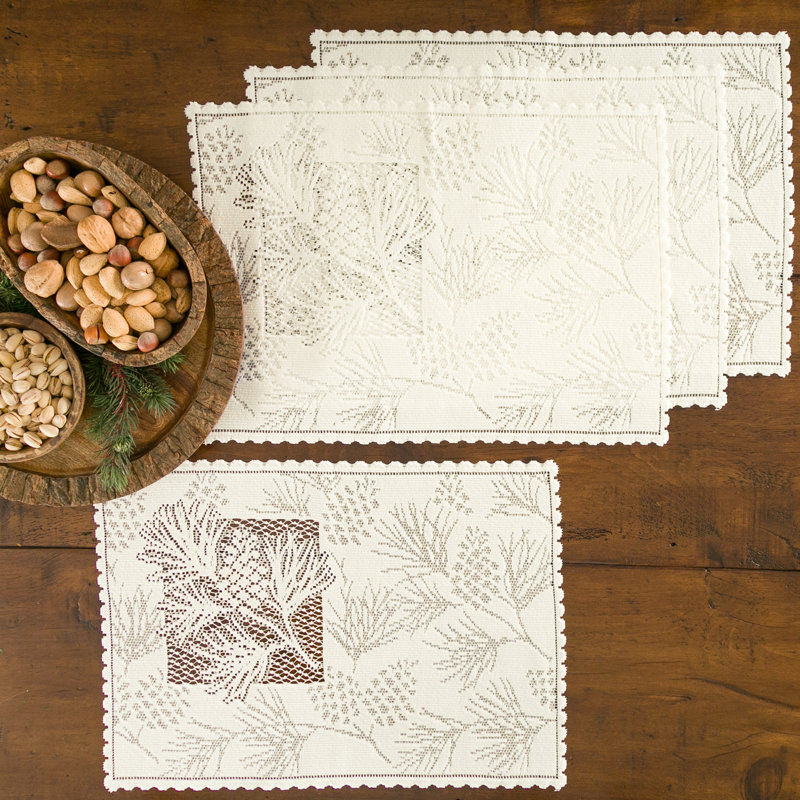 Champlain Polyester Animals/Nature Rectangle Placemat, Ecru