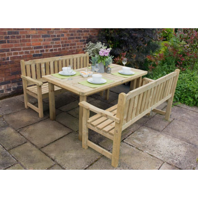 6 - Person Patio Dining Set Table,