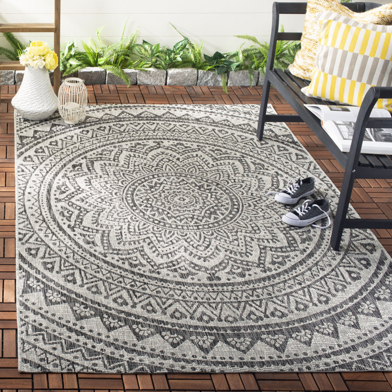 Atlanta Light Grey/Beige Indoor/Outdoor Rug, Rectangle 160 x 231 cm