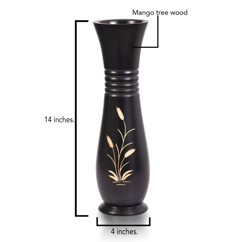 Vase de table en bois