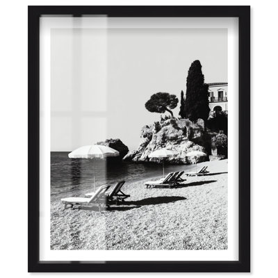 Art mural privé, "Coastal Haven" par Notoriart, cadre noir, 16 x 20