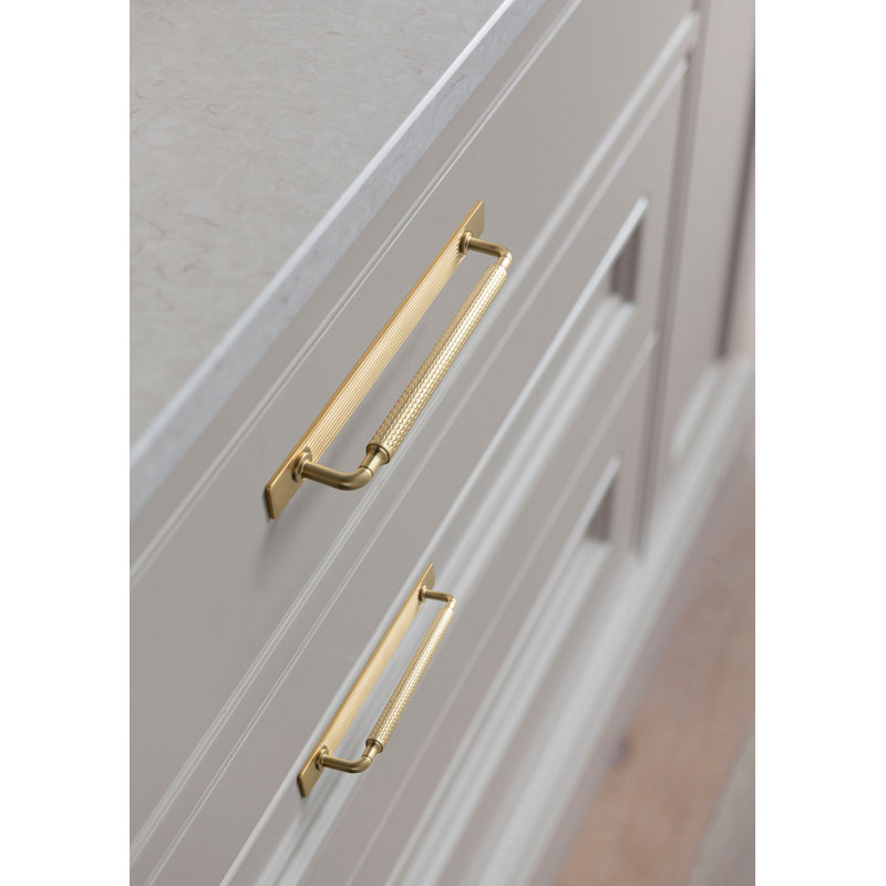 Poignée d'armoire antidérapante à motif ondulé, 7 9/16", Bronze champagne