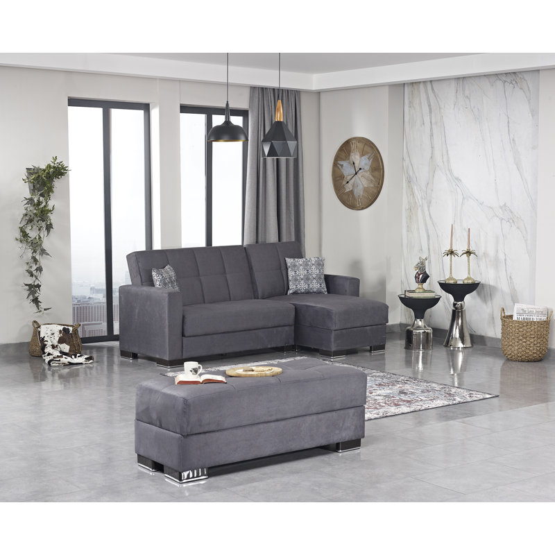 Chaise longue convertible avec rangement PrimeNest NimbusFlow