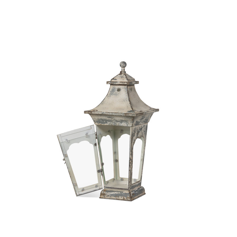 Windsor Lantern, Small, 22.8" H x 7.9" W x 7.9" D, Gray