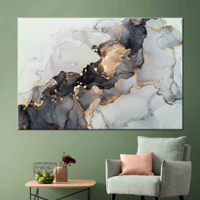Marble Printed Art Canvas: A Modern Poster Featuring Luxury Marble Artwork for Contemporary Wall Decor