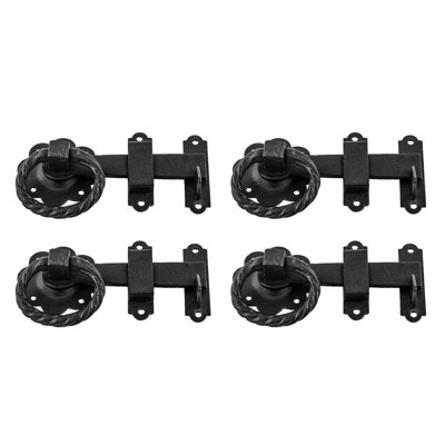 Wrought Iron Floral Pattern Rustproof Gate Latch