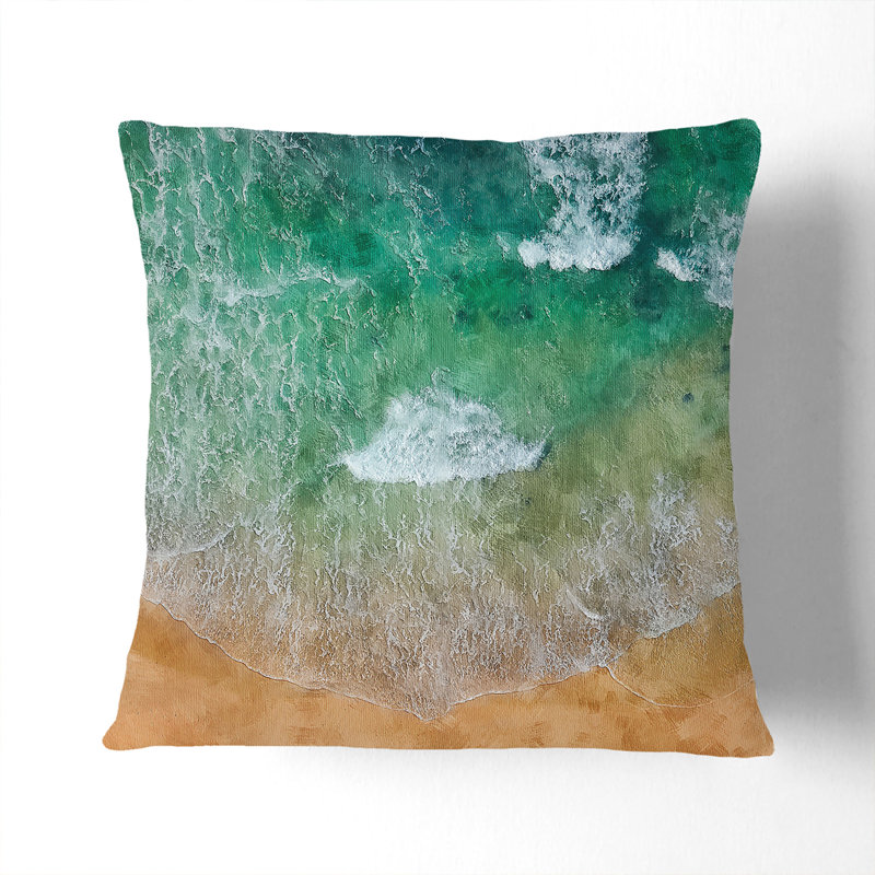 On the Gold Coast of Australia Cushion with Filling, 40cm H x 40cm W x 15cm D, Stone