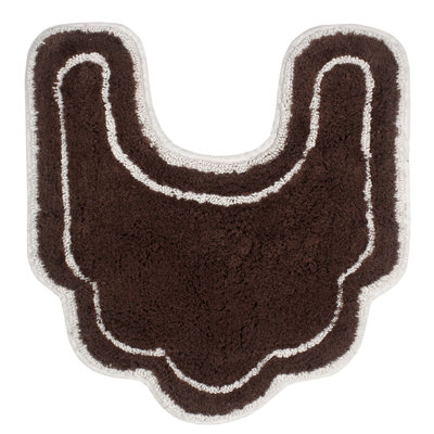 Dobrinka Bath Rug Plush 100% Cotton Mat, Unique Design, Absorbent, Quick Dry