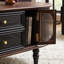Table basse ovale de style rétro français-107195666