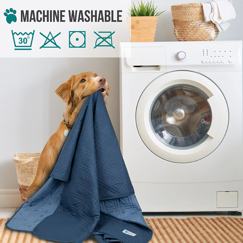 Medium Blue Waterproof Reversible Pet Blanket