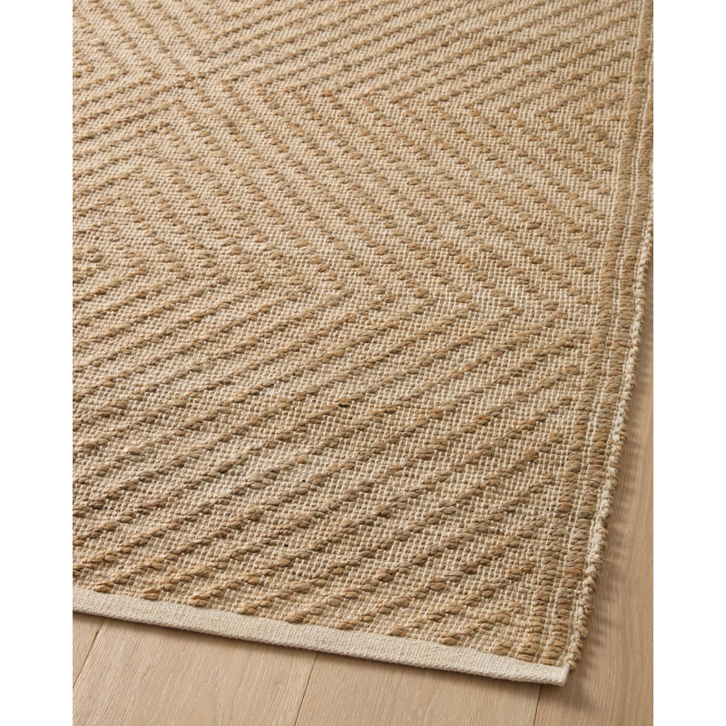 Ivory Diamond Hand-Woven 9' x 12' Cotton Blend Area Rug