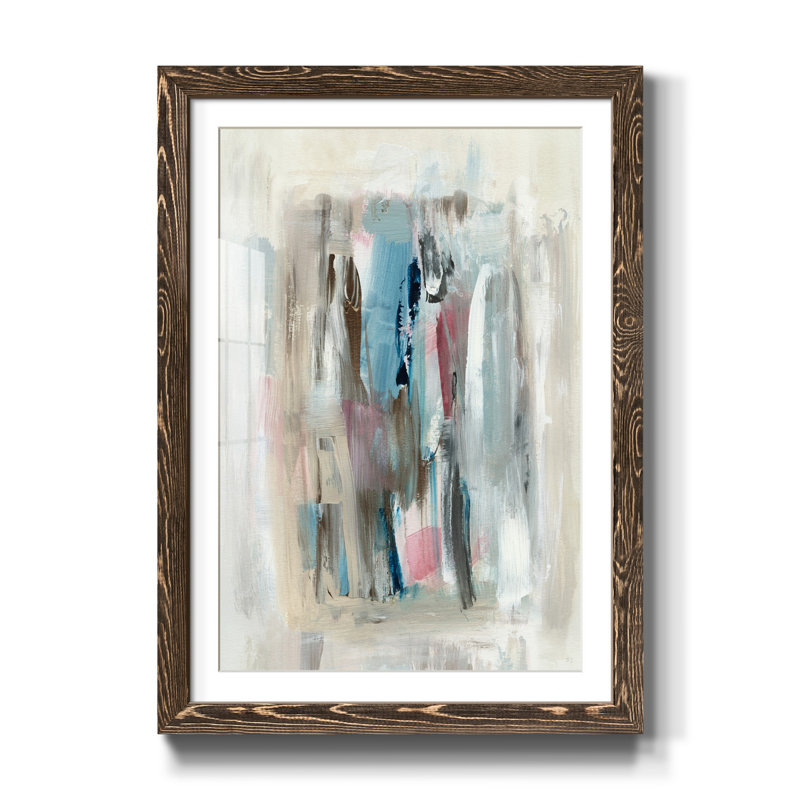 Été délavé - reproduction d'art, Papier, cadre noyer, H 37,5 po x l 27,5 po x P 1,5 po, Blanc