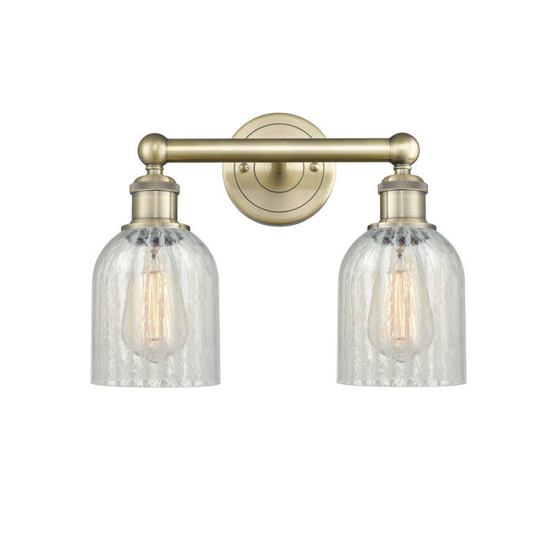 Reiko 2 - Light Dimmable Vanity Light, Mouchette, Antique Brass