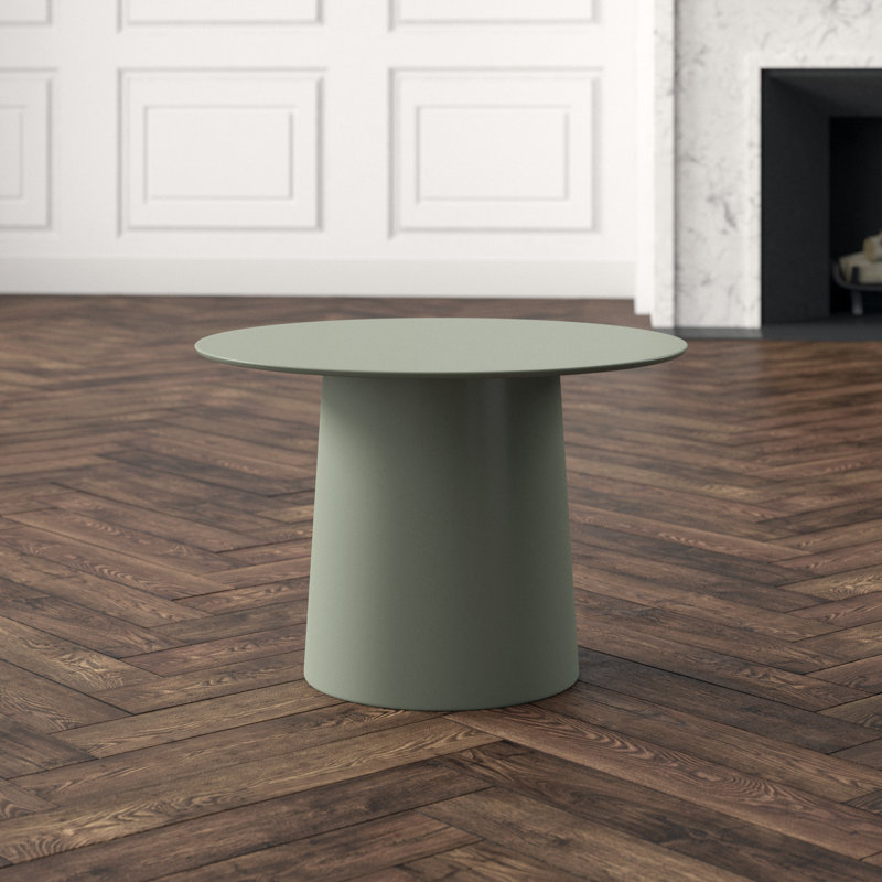 Circula End Table, Gray Green, 16" H x 24" W x 24" D