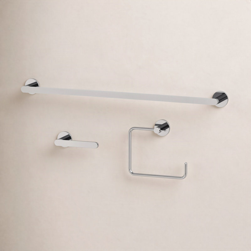 Ensemble de quincaillerie de salle de bain 3 pièces VIGO Arden avec porte-serviettes 24 po, porte-papier hygiénique et porte-serviettes