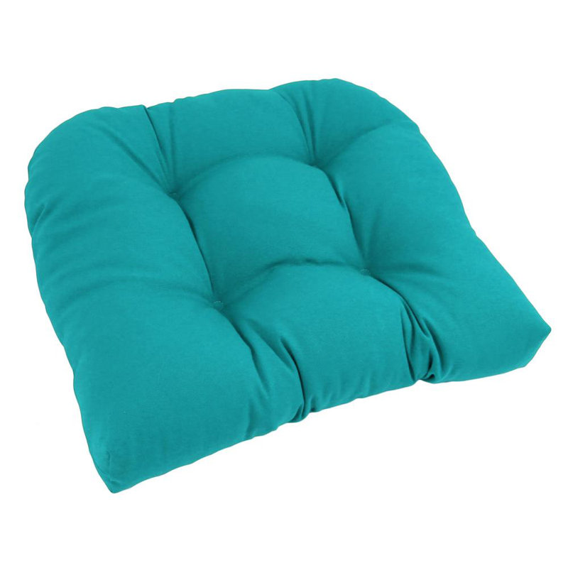 Outdoor 5'' Seat Cushion, Aqua Blue, 1