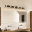 Alannah 6 - Light LED Dimmble Black Flush Mounted Sconce