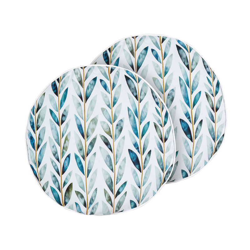 Ambrasia Loano Indoor / Outdoor Floral Circular Scatter Cushion With Filling