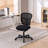 Small Armless Office Chair, Swivel Desk Chair with Mesh Back & Padded Seat, Space-Saving Modern Task Chair for Compact office-1697653345-1697653344