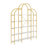 74.8 Inch 5-Tier Office Bookcase With Round Top, X Bar Gold Frame