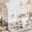 Lit mezzanine simple avec tablettes et escaliers de rangement-1732730592-1732730593
