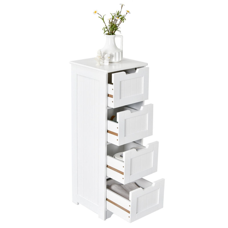 Malik Freestanding Bathroom Cabinet, White