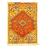 Vintage  hand Knotted Moroccan Rug 4'7'' X 6'4''