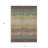 3' X 5' Chocolate Gray And Green Striped Washable Indoor Outdoor Area Rug